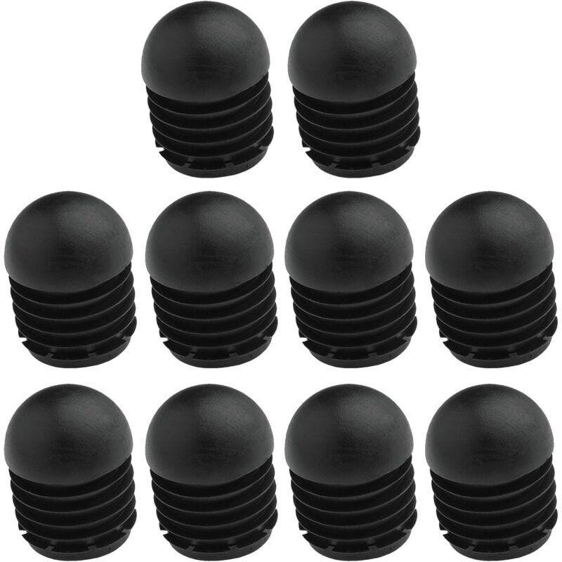10x Bouchon Rohr Stuhl Rund Eindringend Rutschfest Schwarz Möbelbein Schutz, 19mm