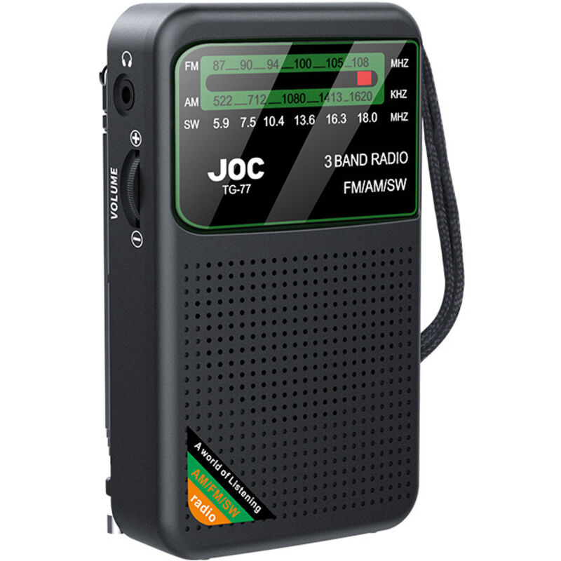 Multiband-radio – Tragbares Radio – Wiederaufladbar – 500 Mah – Abs – Schwarz