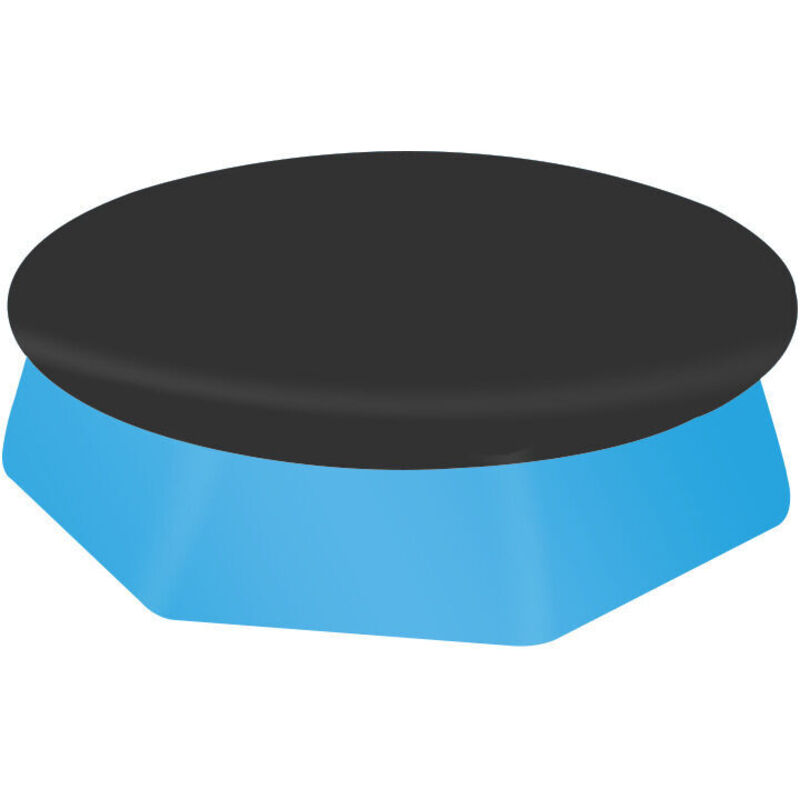 Bache Runde Poolabdeckung Für Runden Pool 244 Cm, Poolabdeckung, Verbessertes Material, Dicker Und Langlebiger, Staub- Und Blätterresistent, Einfach Zu Installieren, Schwarz (244 Cm)