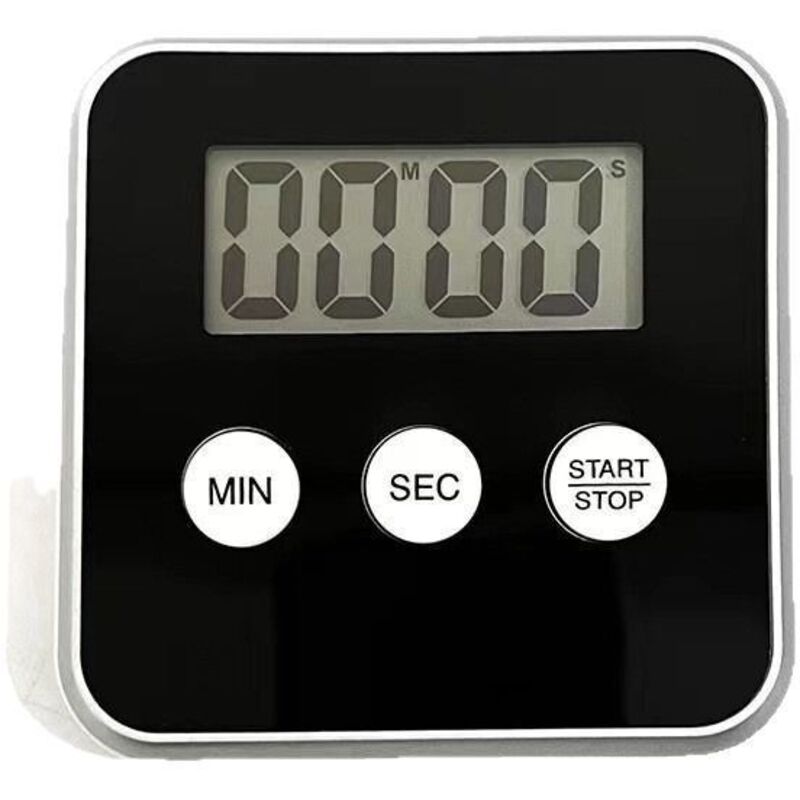 Magnetischer Digitaler Küchentimer Mit Ständer – Büro/meeting – Schwarz