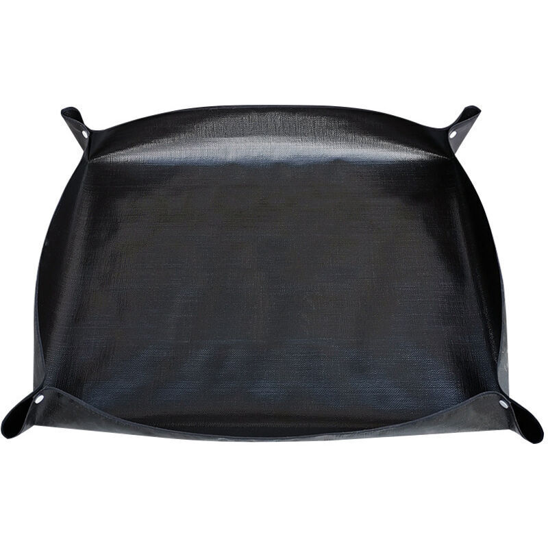 Umtopfmatten Für Pflanzen - 100 X 100 Cm - Quadratisch - Tragbar - Umtopfwanne - Faltbar - Wasserdichte Umtopffolie - Schwarz