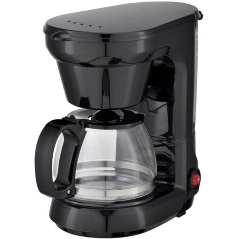 Filterkaffeemaschine 600 W, Fassungsvermögen 5/6 Tassen, Tropf-stopp-system, Warmhalteplatte, Schwarz