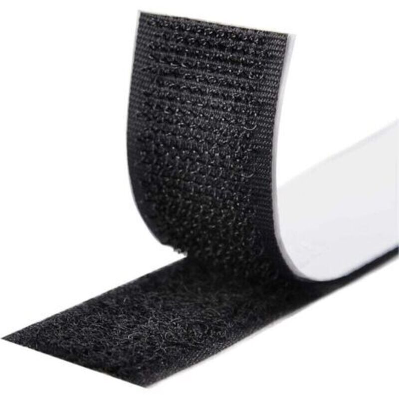 Klebebänder 5m, Klettbänder Mit Klebstoff, Selbstklebende Klettband-haken- Und Schlaufenstreifen Für Alle Arten Von Installationen, Bilderrahmen 16mm (schwarz)