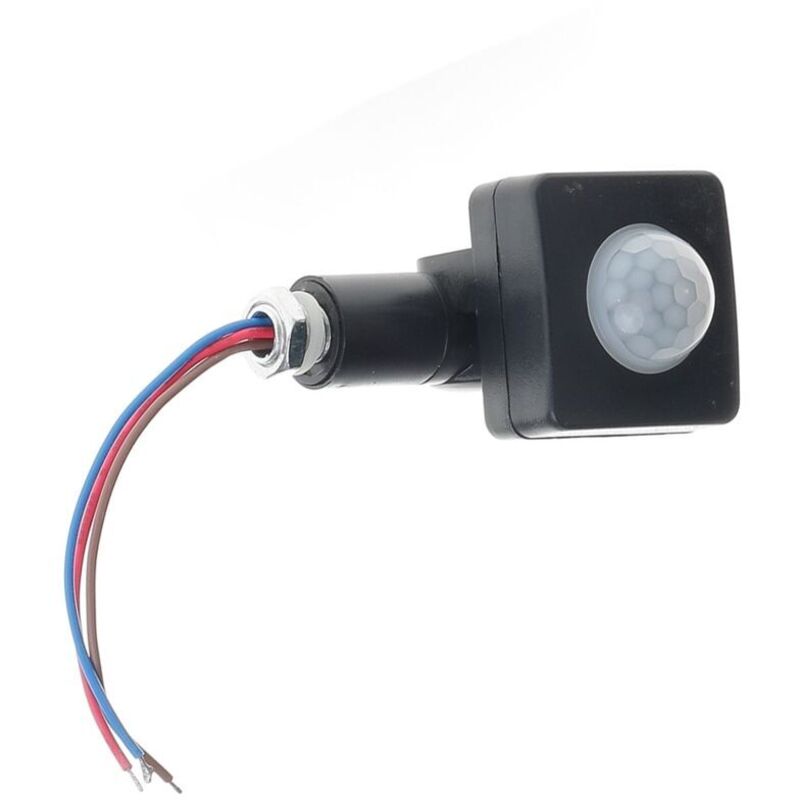 Dünner Einstellbarer Pir-außenbewegungsmelder Ip65 Mit 10 Mm Led, Schwarz