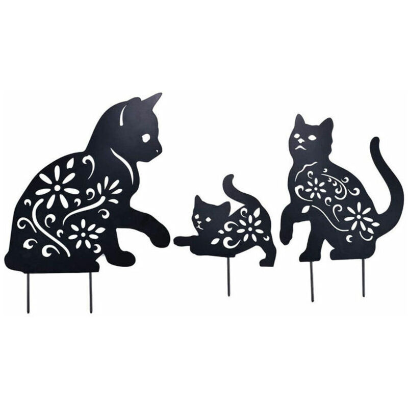 Dekoration Aus Acryl, Schwarze Katze Aus Metall, Gartenstecker Für Außen- Und Innendekoration