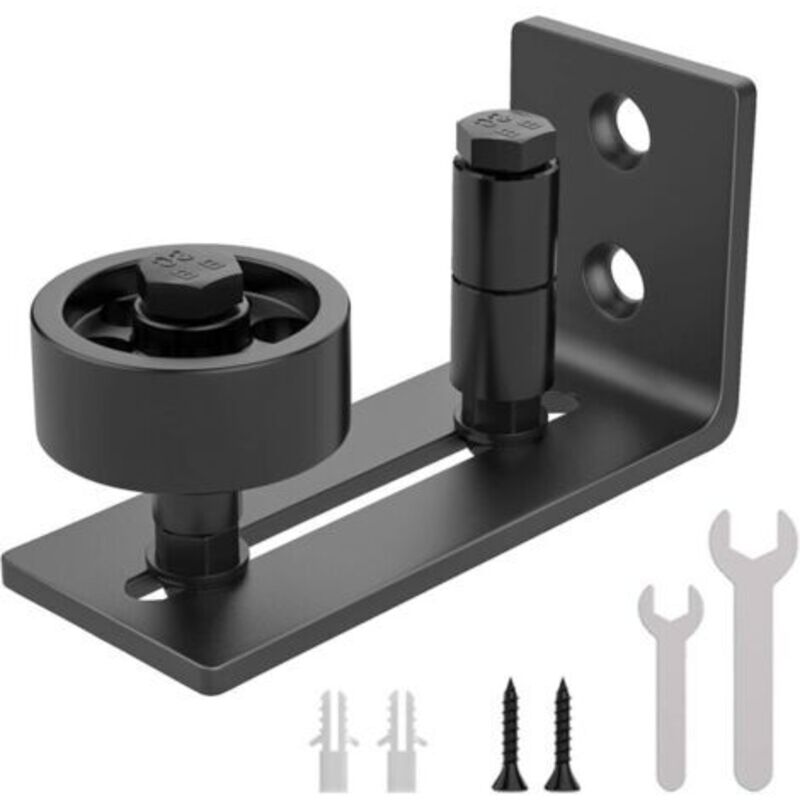 Robuste Schienen Für Schiebetüren, 8-in-1-anschlag Aus Schwarzem Kohlenstoffstahl, Bündiges Bodendesign, Boden- Und Türpaneele, Einstellbare Rollen, Wandmontagesystem