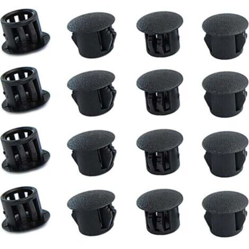 Runde Kunststoffstopfen (schwarz, 8 Mm), 20 Stück, Möbellochabdeckungen, Kunststoff-lochabdeckungen, Bohrlochstopfen Für Möbelschlösser