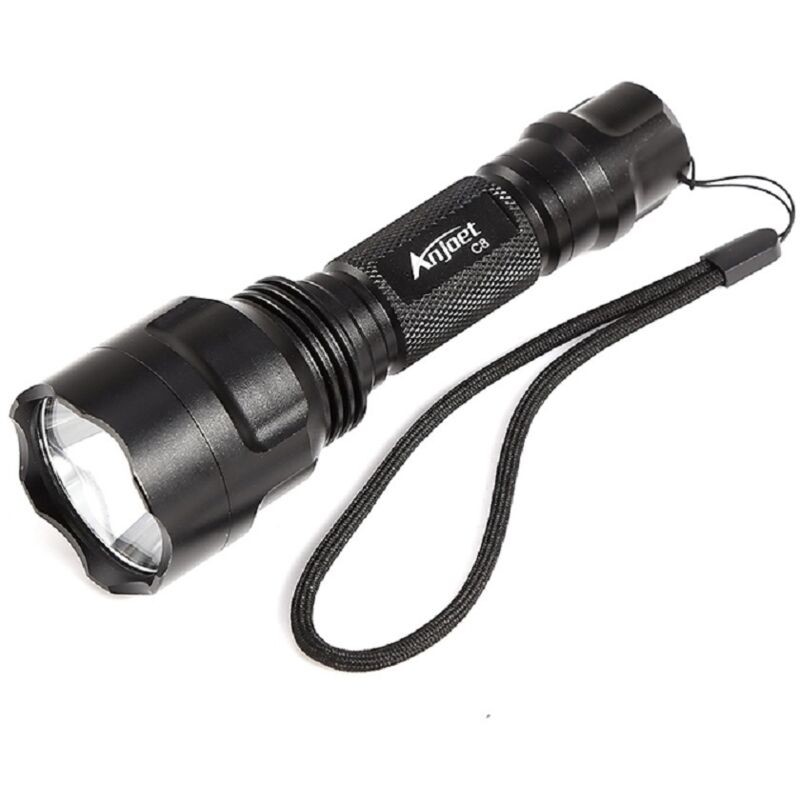 Ultra-leistungsstarke Led-taschenlampe, Wasserdichte Hochintensitäts-taschenlampe Aus Aluminium, Schwarz