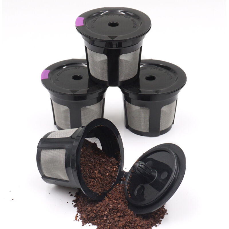 4er-set Kaffeefilter, Wiederverwendbare Filterhalter, Pp, Schwarz