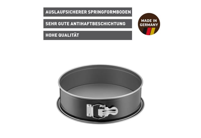 Kaiser Backformen Springform Inspiration, (2-tlg), Kuchenform rund mit Flachboden, auslaufsicher, Antihaftbeschichtung