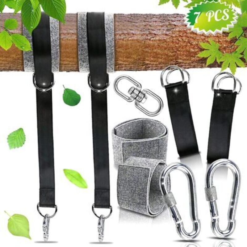 Hängematten-aufhängung, Aufhängeriemen, Hochwertige Aufhängeriemen Für Hängematten Und Gartenschaukeln, Maximale Belastbarkeit 800 Kg (schwarz)