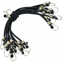 Elastisches Spanngummi Mit Haken, 10 Stück 25 Cm Robuste Befestigungsbänder, Universelle Robuste Sandow-spanngurte, Multifunktionale Spannungsbänder Für Fahrräder Und Zelte, Gepäckspanngurt, Schwarz