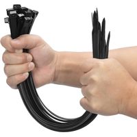100 Stück Schwarze, Große Kabelbinder, Extra Lang 400 Mm X 9 Mm, Uv-beständige Nylon-kabelbinder, 80 Kg Schwere Ausführung