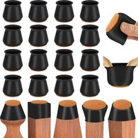 35-40mm Silikon-bodenschoner Mit Filz, 24 Stuhlbein-aufsätze Aus Gummi, Elastischer Schutz Für Stuhl- Und Tischbeine In Schwarz, Möbelbein-abdeckungen, Filzgleiter H133