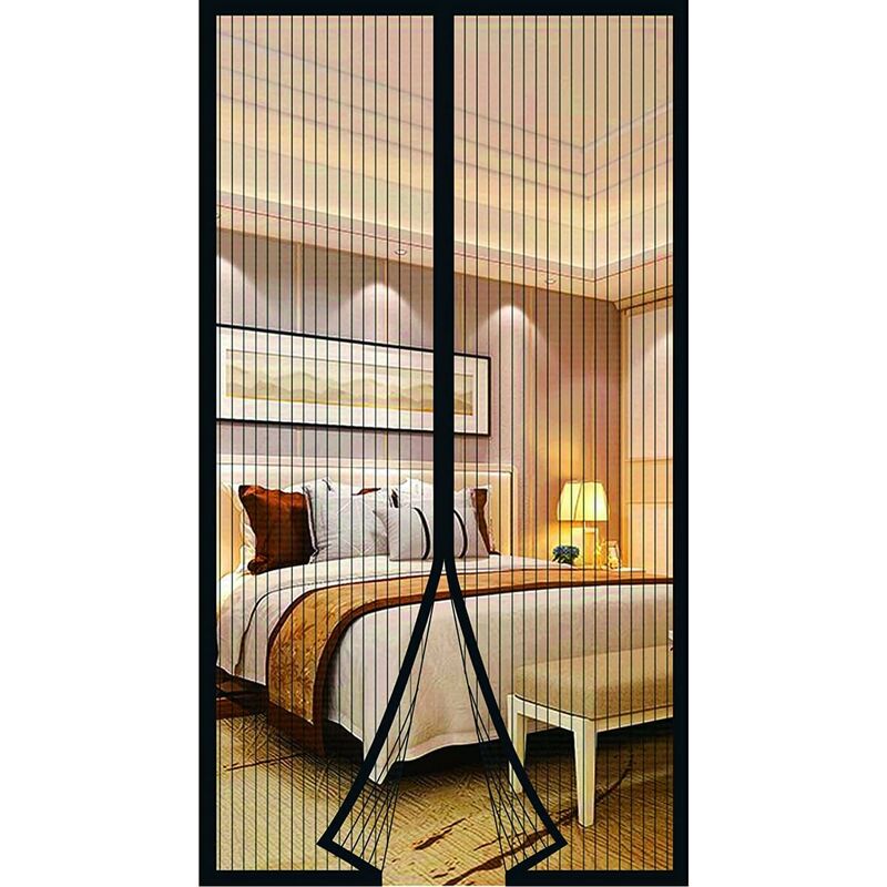 Magnetische Fliegengitter Für Fenstertüren, Anti-mücken-vorhänge Für Türen, Insektenschutznetz-schirm, Magnetisches Fliegengitter Für Schiebefenster, Magnetischer Mückenschutz Ohne Bohren (90 X 210 Cm