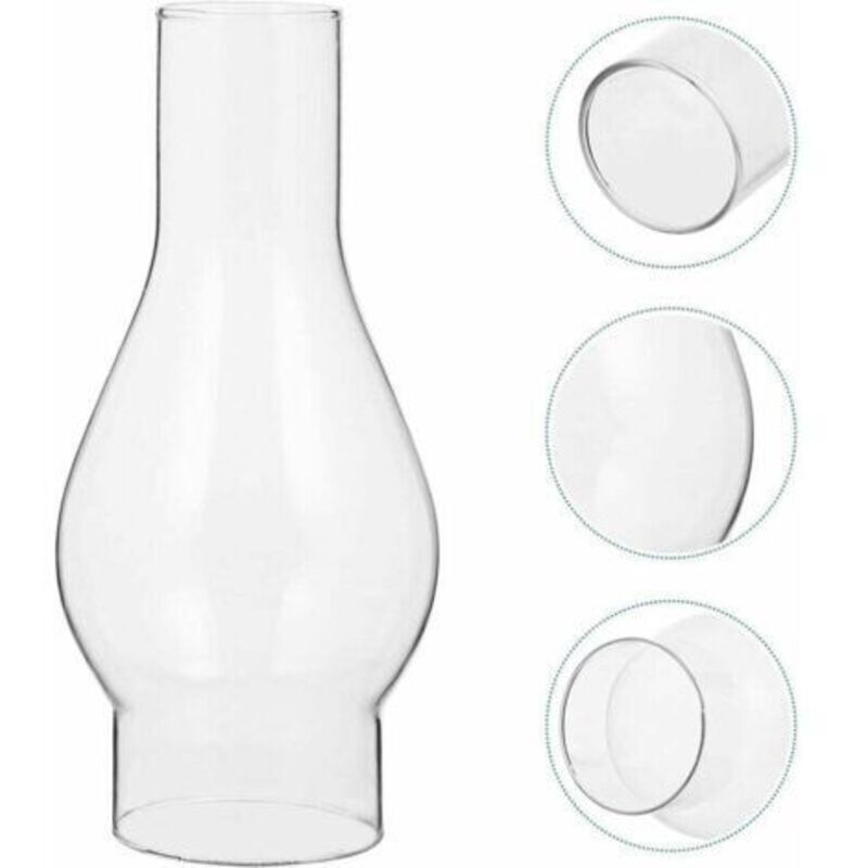Transparenter Glas-lampenschirm Für Öllampe, Glas-kamin Für Petroleumlampe, Lampenschirm Für Kerosinlampe, Austauschbare Zubehörteile (größe: Klein)