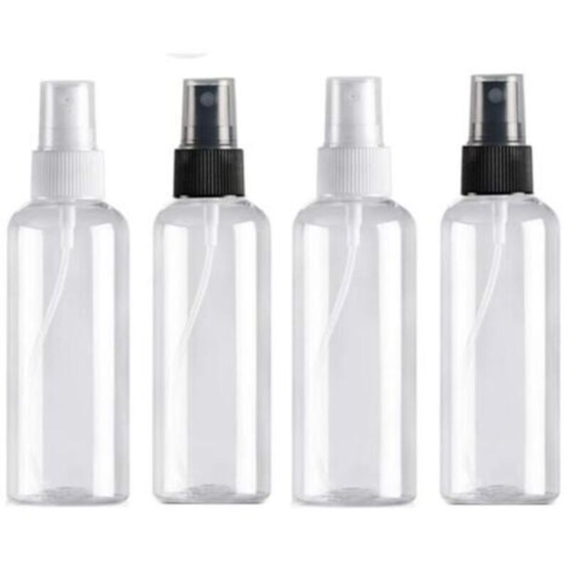 4pcs Zerstäuberflaschen - 100ml - Leere Reiseflasche - Wiederverwendbarer Kunststoff - Transparent - Taschensprüher - Kosmetik-spray-unterflaschen