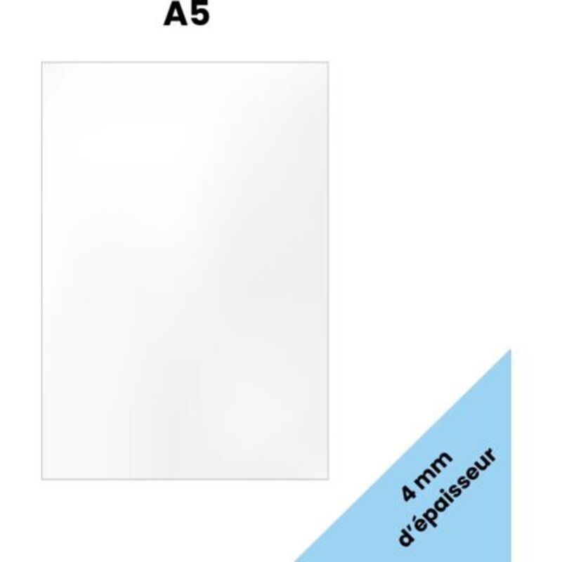Signaletique.biz Frankreich – Transparente Acrylplatte 4 Mm A5 – Maße 21 X 14,8 Cm – Hohe Klarheit – Kompatibel Mit Klebstoffen Und Magneten