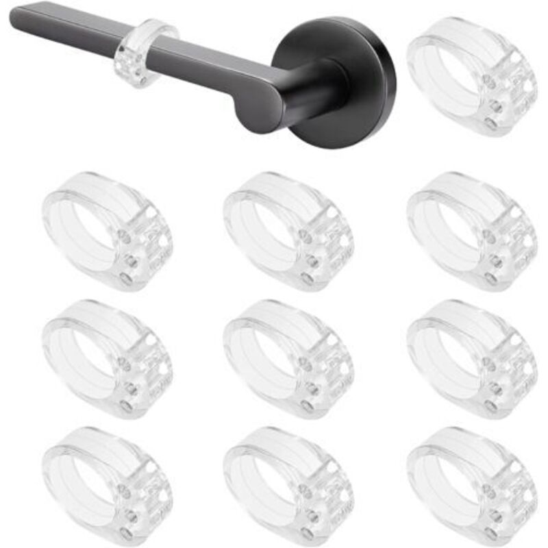 Pvc Türstopper Silikon 10er Pack Türklinken-puffer - Flexibel Zum Schutz Der Wandintegrität (transparent)