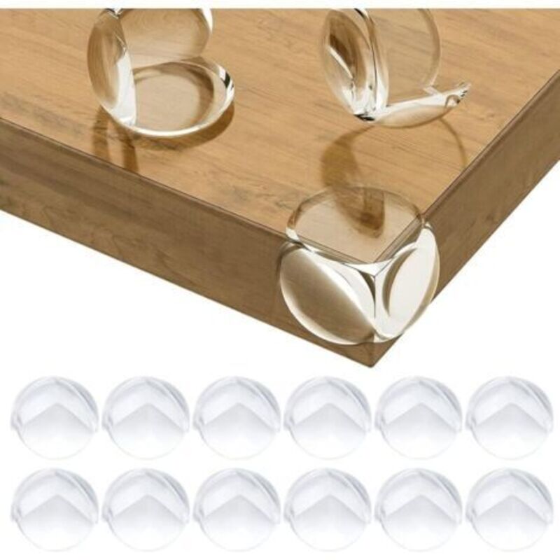 Eckenschutz Für Tisch Ulisembaby, Eckenschutz Für Schreibtisch, Kinderbett, Kamin, Tisch, Ecken Und Kanten, Weich Und Sicher, Rund, 12er-pack, Transparent