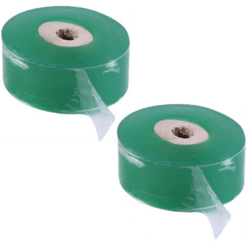 2 Stück Pflebeband, Biologisch Abbaubare Pflebefolie, Transparentes Feuchtigkeitsbarriere-pflebeband Für Blumen, Pflanzen, Bäume, Baumschule Und Garten, 100 M X 2 Cm - Ouylaf