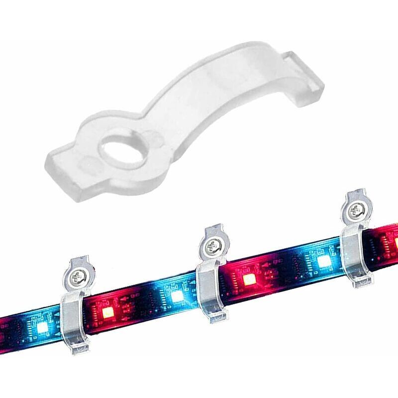100 Stück Befestigungsklammern Für 10 Mm Led-streifen, Transparente Epoxy-halterungen Zur Montage Von Led-lichtstreifen