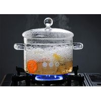 1,5 L / 50 Oz Glastopf Für Die Küche, Kochtopf Aus Glas, Multifunktionaler Mini-schmortopf, Transparenter Hitzebeständiger Glas-kochtopf Mit Doppelgriff Und Deckel