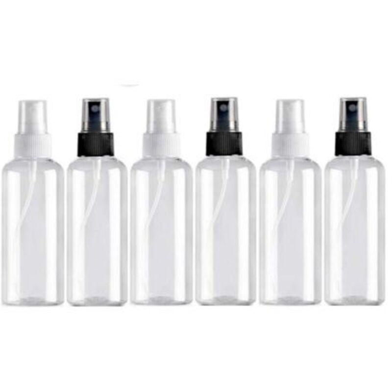6 Stück 100 Ml Sprühflaschen, Leere Wiederverwendbare Transparente Kunststoff-reiseflaschen, Pocket-zerstäuber, Sprühflaschen, Kosmetik-spray-unterkapseln