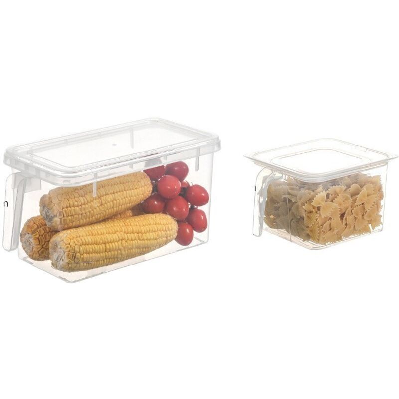 Set Aus 2 Kühlschrank-organizern, Transparente Behälter Für Lebensmittel Und Küche