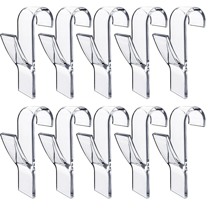 10 Stück Handtuchhaken, Handtuchhaken Für Heizkörper, Bademäntel, Kunststoff, Für Alle Standard-heizkörper, Bad Und Küche, Flexibel, Abnehmbar (transparent)