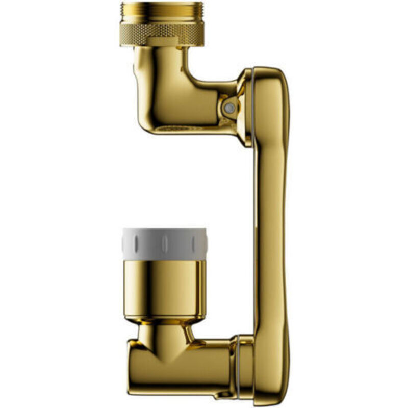 Wasserhahn-erweiterungsaccessoire, 1080° Drehbarer Wasserhahnaerator, 2-strahl-mischdüse, Universeller Aerator Für Badezimmer- Und Küchenarmaturen (gold)