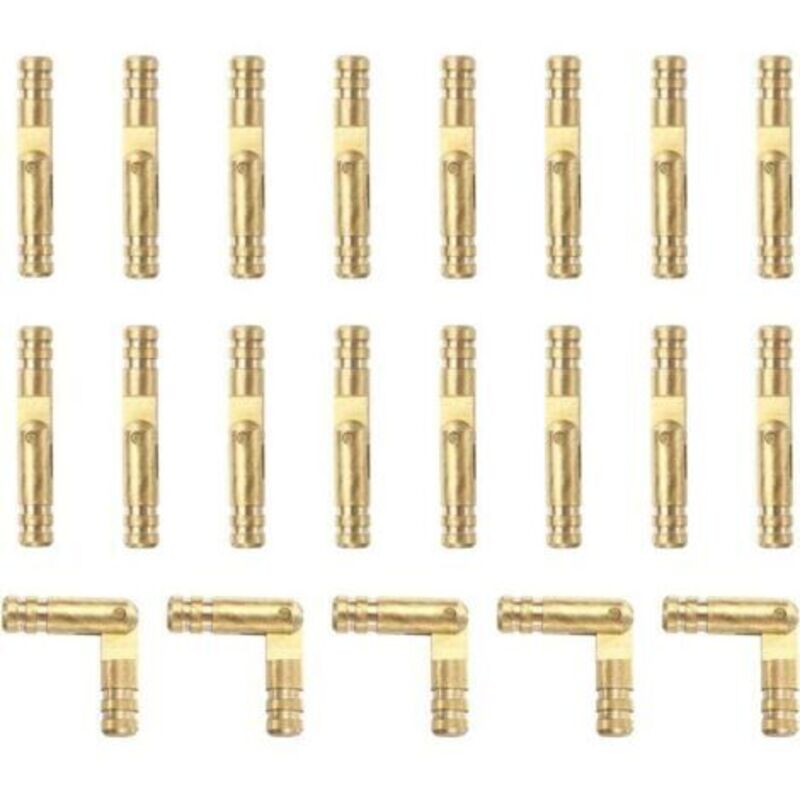 Set Aus 20 Unsichtbaren Messingscharnieren, 4 X 25 Mm, Kleine Verdeckte Scharniere Für Schmuckkästchen, Spieldosen, Goldfarben