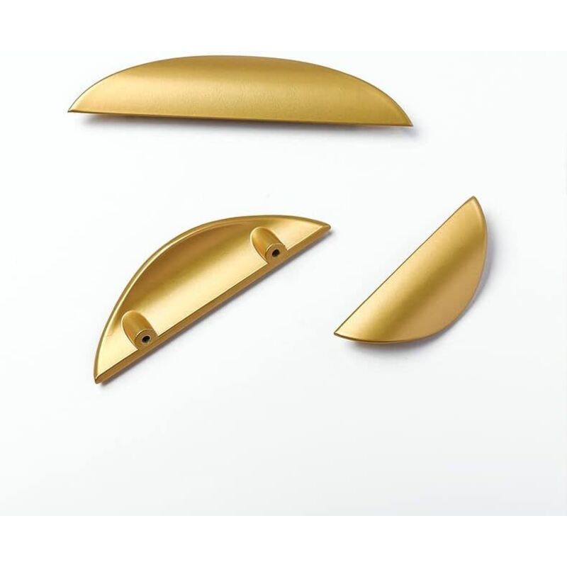 2er-set Küchenschubladengriffe, Türgriffe, Griffe Aus Zinklegierung, Moderne Goldoptik Für Badezimmermöbel Und Kommoden (lochabstand 64 Mm)