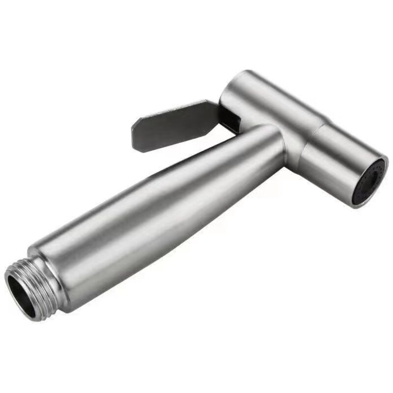 Duschkopf Aus Edelstahl, Hochdruck-wasserpistole, Tragbarer Sprüher Für Die Toilette, Silberfarben