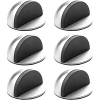 Türstopper, Türanschläge, 6 Stück Selbstklebende Türstopper, Klebender Türblocker, Bodenmontierter Türpuffer Zum Schutz Der Möbel, Silber