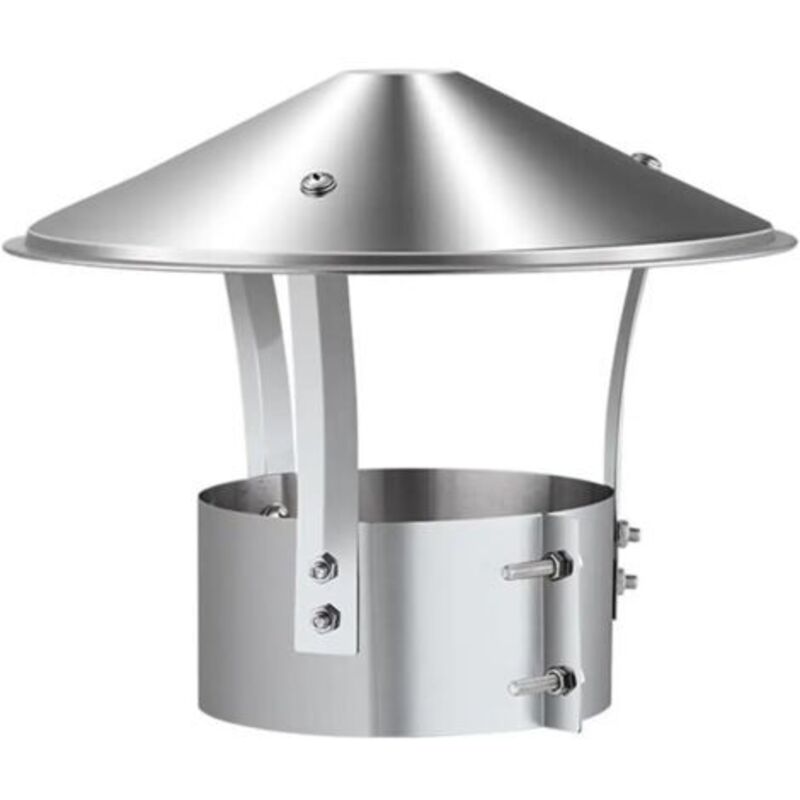 Edelstahl-kaminhut 125 Mm – Glänzendes Silber – Effiziente Rauchabführung – Schutz Vor Schmutz Und Witterungseinflüssen