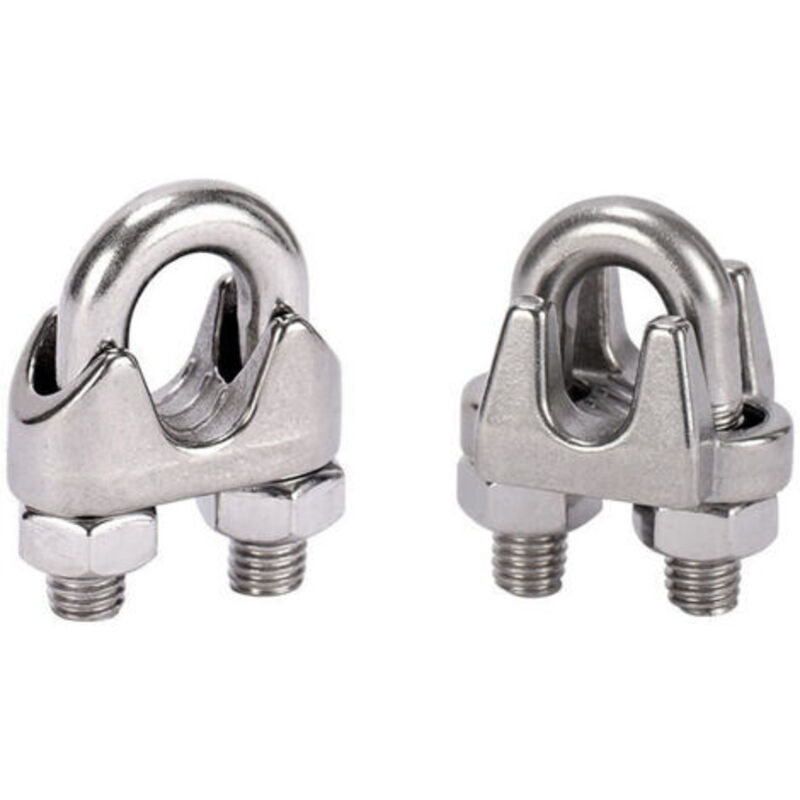 10 Stück Metallkabelklemmen, Edelstahl-kabelbinder, M4 Bügelklemmen, Silber, 2,3 Cm