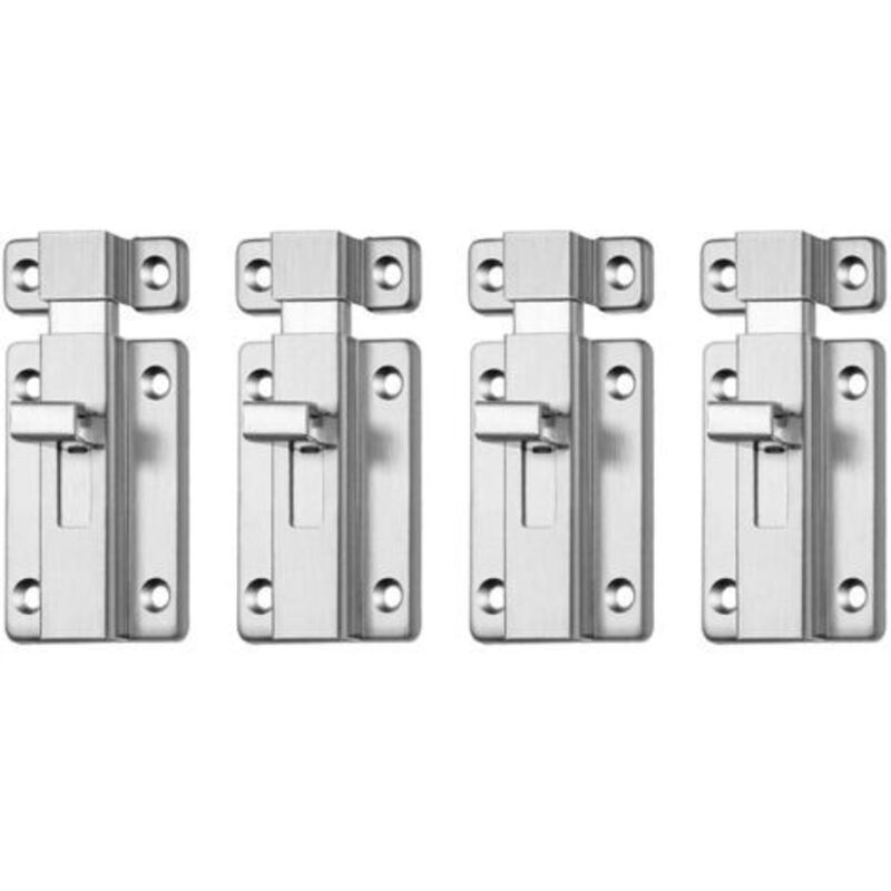 4 Stück Riegel, 3 Zoll Edelstahl-schiebetürriegel, Für Badezimmer, Toilette, Schuppen, Schlafzimmer Mit Schnappverschluss, Einfache Installation