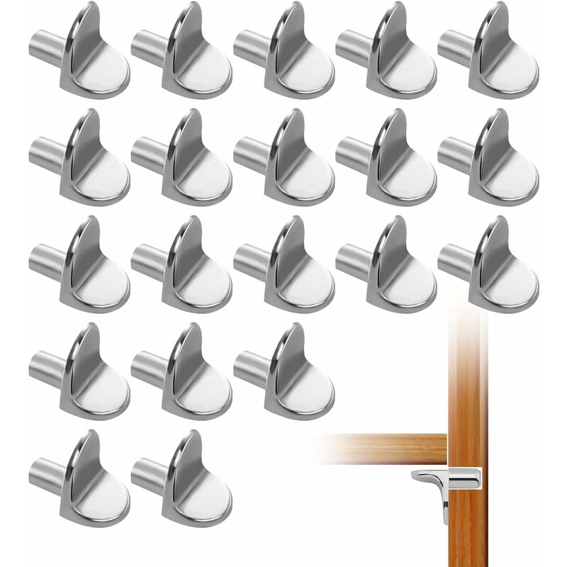 20 Stück Regalhalter, L-förmige Vernickelte Metall-regalstützen Für Schrank, Bibliothek, Regal
