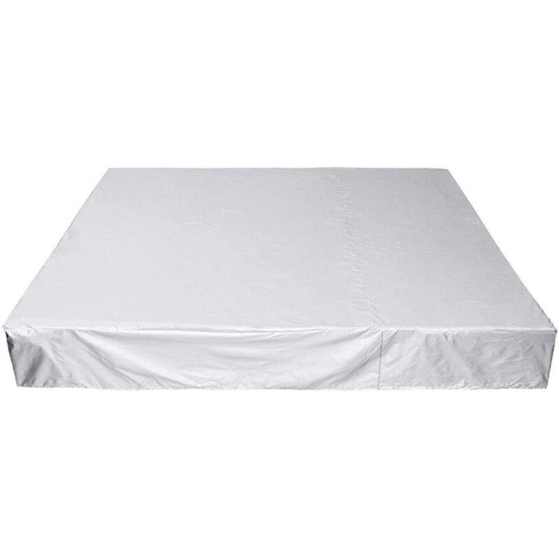 Schutzhülle Für Whirlpool, Badewanne, Pool, Wanne, Whirlpool-abdeckung Aus Oxford-gewebe Für Den Außenbereich Im Garten, Staubdicht, Wasserdicht, Uv-beständig, Silber 218x218x30cm
