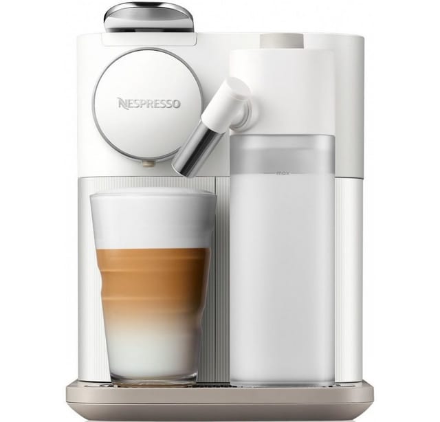 NESPRESSO Kapselmaschine Gran Lattissima EN640.W von DeLonghi, weiß, inkl. Willkommenspaket mit 7 Kapseln