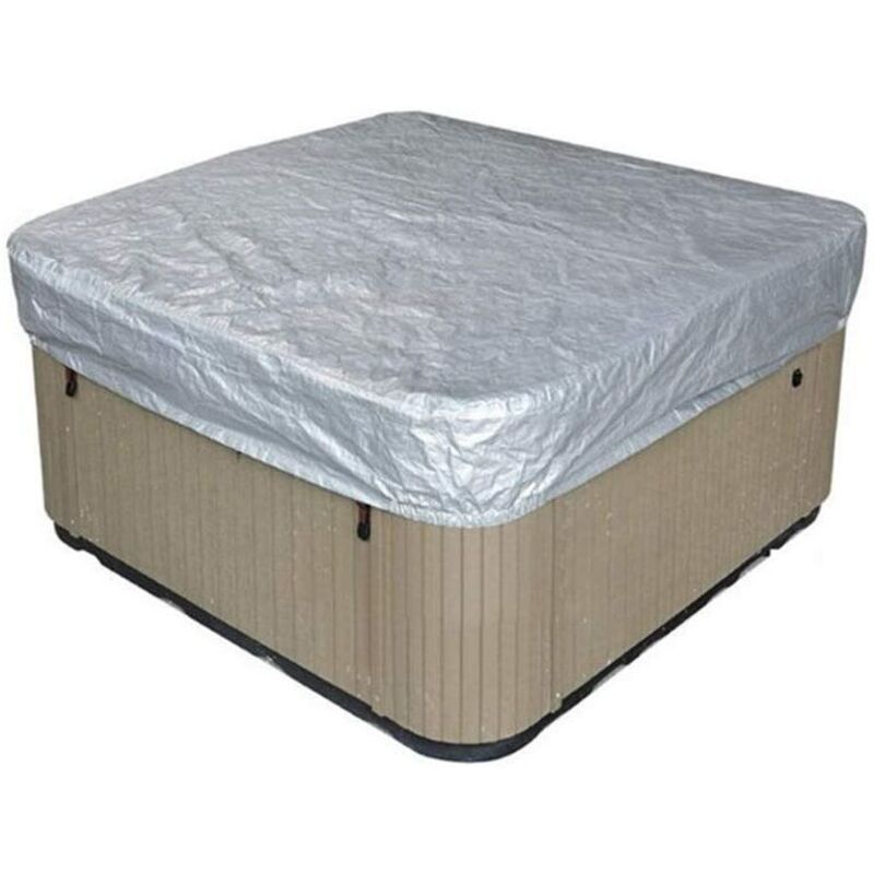 Abdeckung Für Runde Badewanne, Äußere Abdeckung, Staubdichte Schutzabdeckung, Versilbert, Regenfest, Geeignet Für Pool, Badewanne, Spa, Quadratischer Schutz, 231x231x30cm, Silber