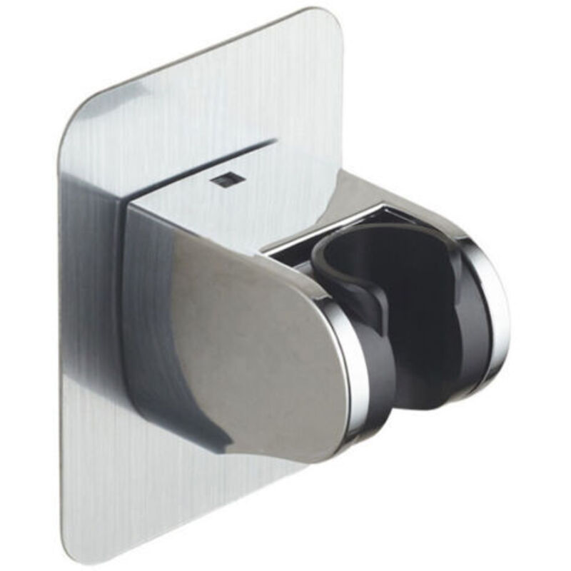 Klebefreie Duschhalterung Ohne Bohren – Verstellbare Duschhalterung (45°), Universelle Handbrausehalterung, Duschbrause, Wandmontierte Duschhalterung, Silber