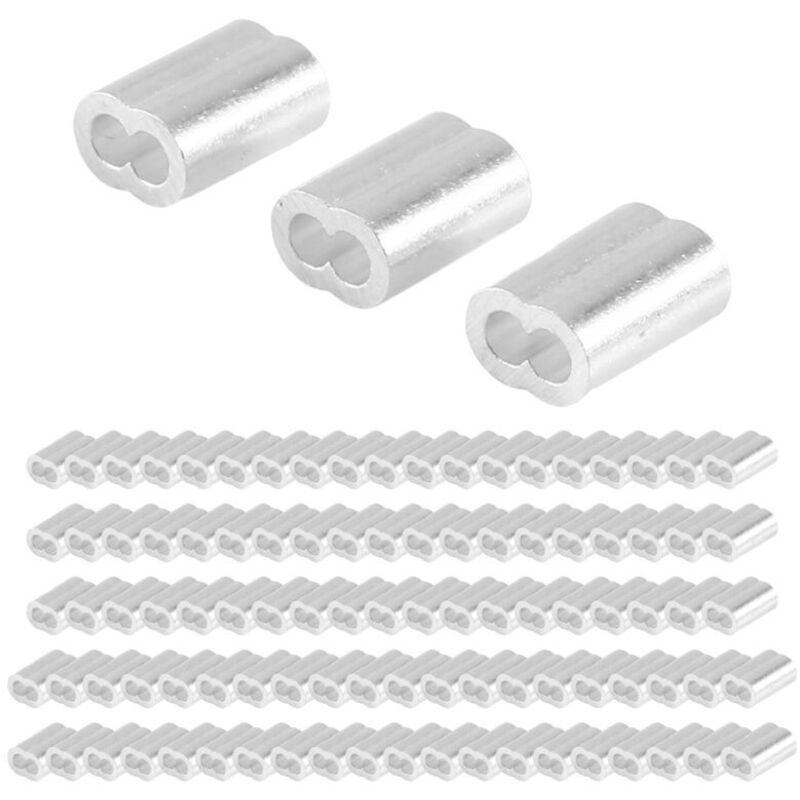 Aluminium-kabelhülse Für 3-mm-kabel, 100er-pack
