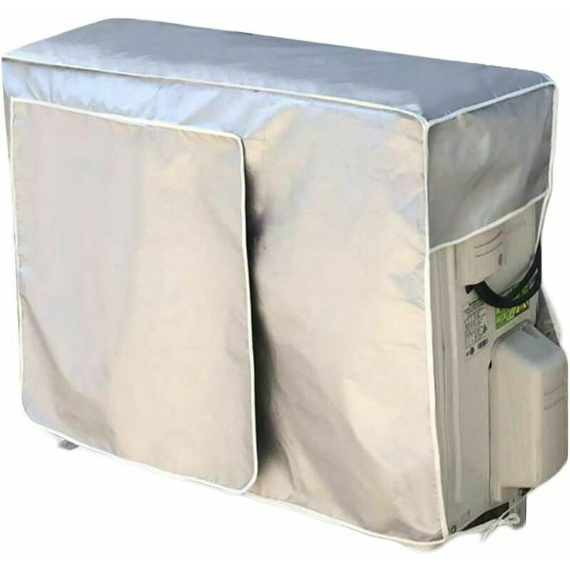 Abdeckung Für Außengerät Der Klimaanlage, Wasserdichte Abdeckung Für Klimaanlage, Staubdichte Abdeckung Für Außengerät Der Klimaanlage, Haus (92x35x69cm), Silber, 1 Stück