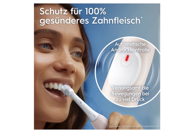 Oral-B Elektrische Zahnbürste iO Series 2, Aufsteckbürsten: 1 St., für die sanfte Reinigung, Reise-Etui, Aufsteckbürstenhalter