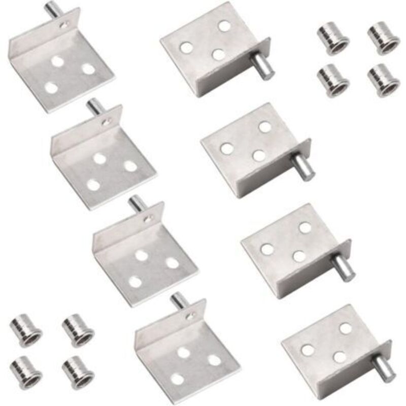 Set Verdeckter Drehgelenke Für Holzschrankschranktüren Mit Stift, Kostenloses Scharnier Für Drehbare Holzschrankschranktür (silber)