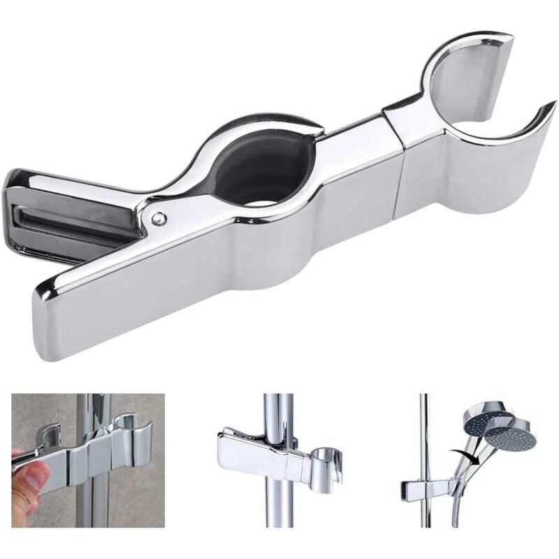 Verstellbare Duschhalterung Aus Zinklegierung, Ersatz-handduschhalter Für 20-29 Mm Rohre, Verchromt, Für Badewanne Und Badezimmer (silber)