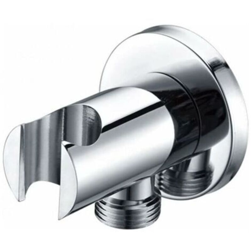 Handduschhalter, Wandanschlussbogen Mit Duschhalterung, Runder Halter Für Duschkopf, Universeller Duschbogen Mit Duschhalterung/anschluss (silber)
