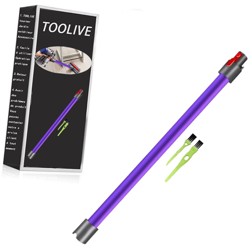 Teleskoprohr Starres Verlängerungsrohr Kompatibel Mit Dyson V11 V10 V15 V8 V7 Länge 73 Cm Schnellverschlussrohr - Lila